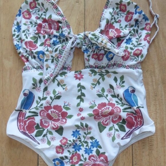 SEZANE X FARM RIO Octavia Swimsuit Jardim Romântico SOLD OUT! P/S - Picture 2 of 6